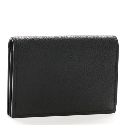 Christian Dior Grained Calfskin CD Icon Wallet Black 3 of 7