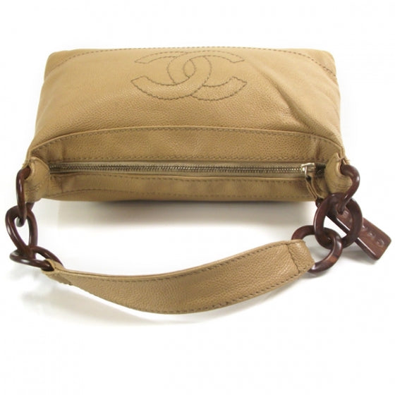 Chanel Caviar CC Wood Chain Hobo 6 of 11