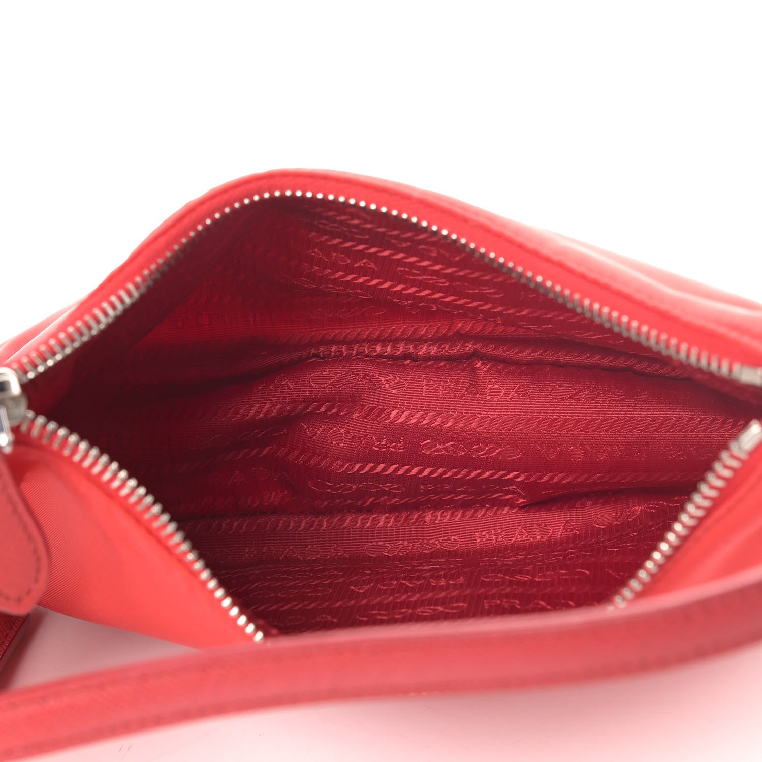 Prada Re-Nylon Saffiano Mini Re-Edition 2005 Bag Rosso 4 of 5