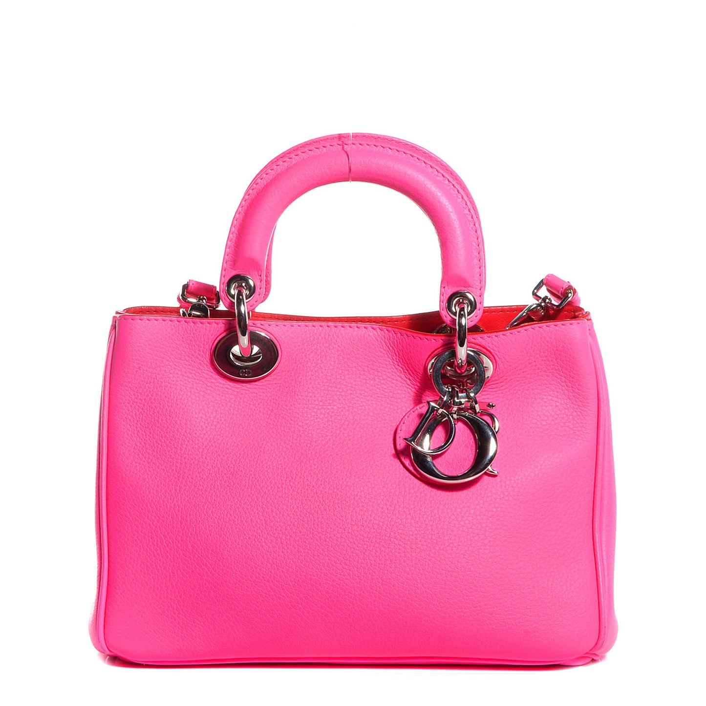 Calfskin Small Diorissimo Tote Fuchsia