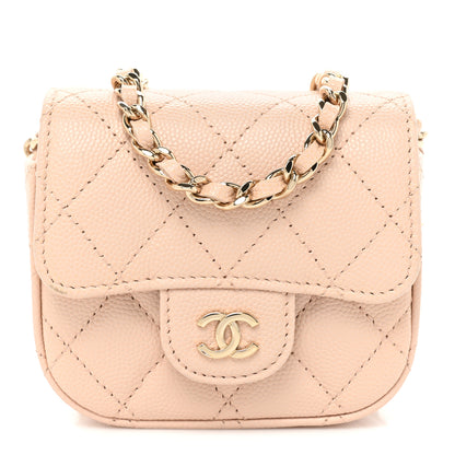 Chanel Caviar Quilted Mini Clutch With Chain Light Beige 1 of 10