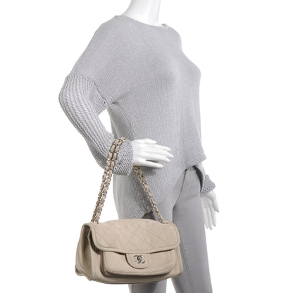 Chanel Ultra Soft Suede Calfskin Natural Beauty Flap Bag Beige 2 of 8