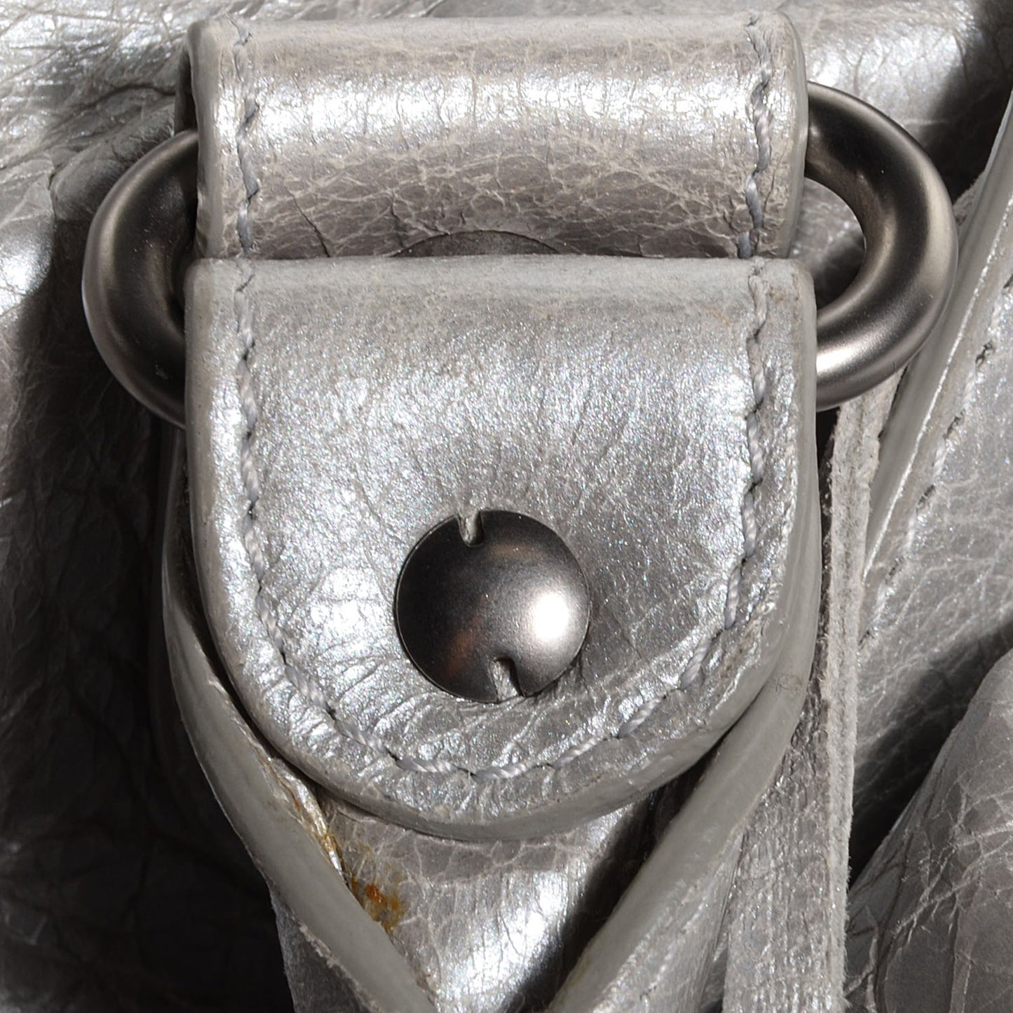Agneau City Metallic Silver Hardware