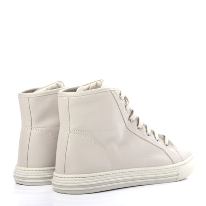 Gucci Calfskin Womens High Top Sneakers 37.5 Mystic White 4 of 11