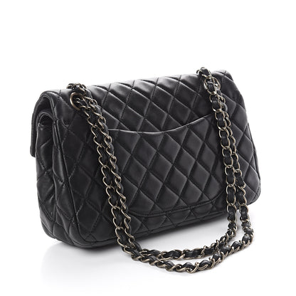 Chanel Lambskin Quilted Medium Double Flap Black 2 of 9