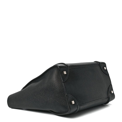 Celine Drummed Calfskin Mini Luggage Black 4 of 10