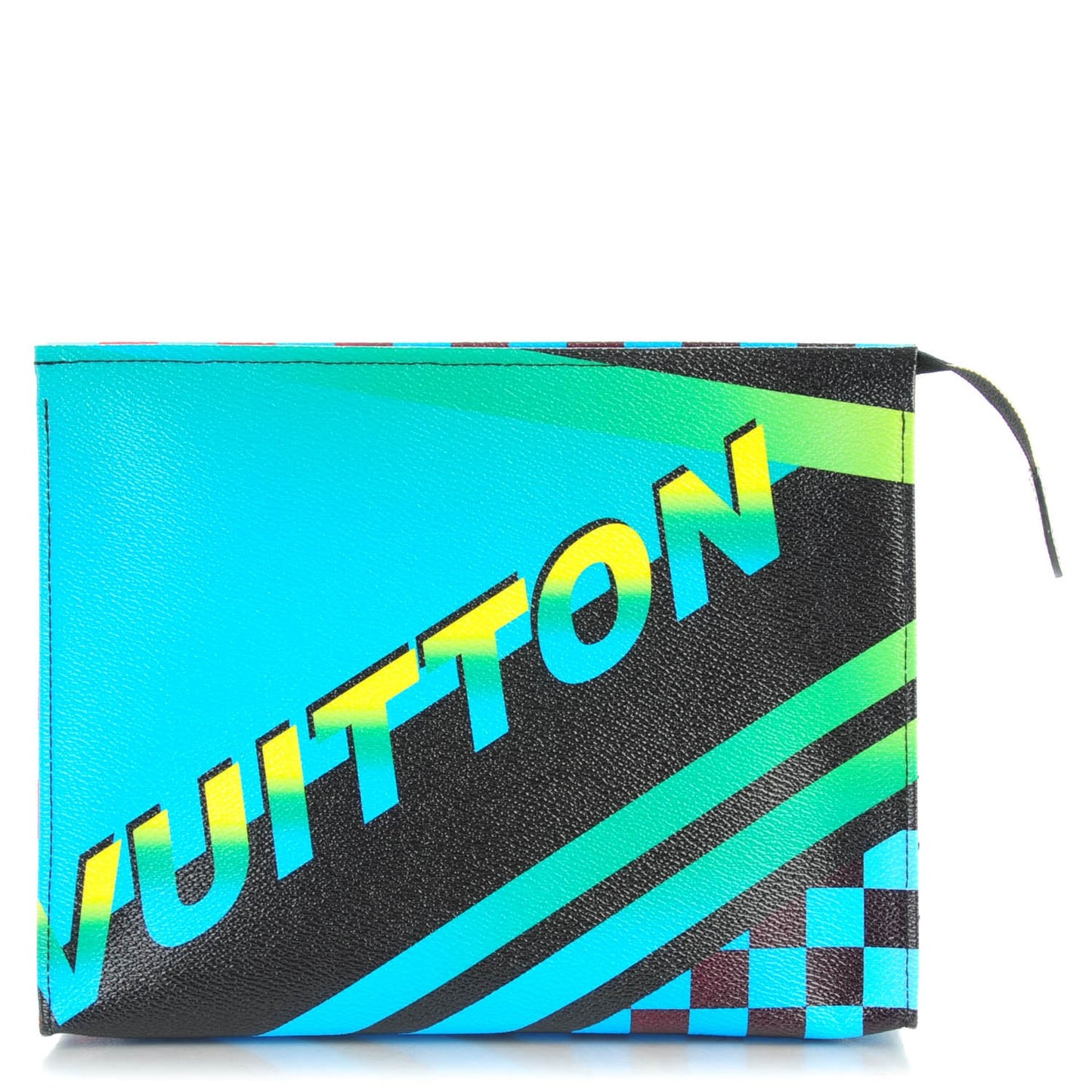 Damier Race Toiletry Pouch 26 Blue Vert