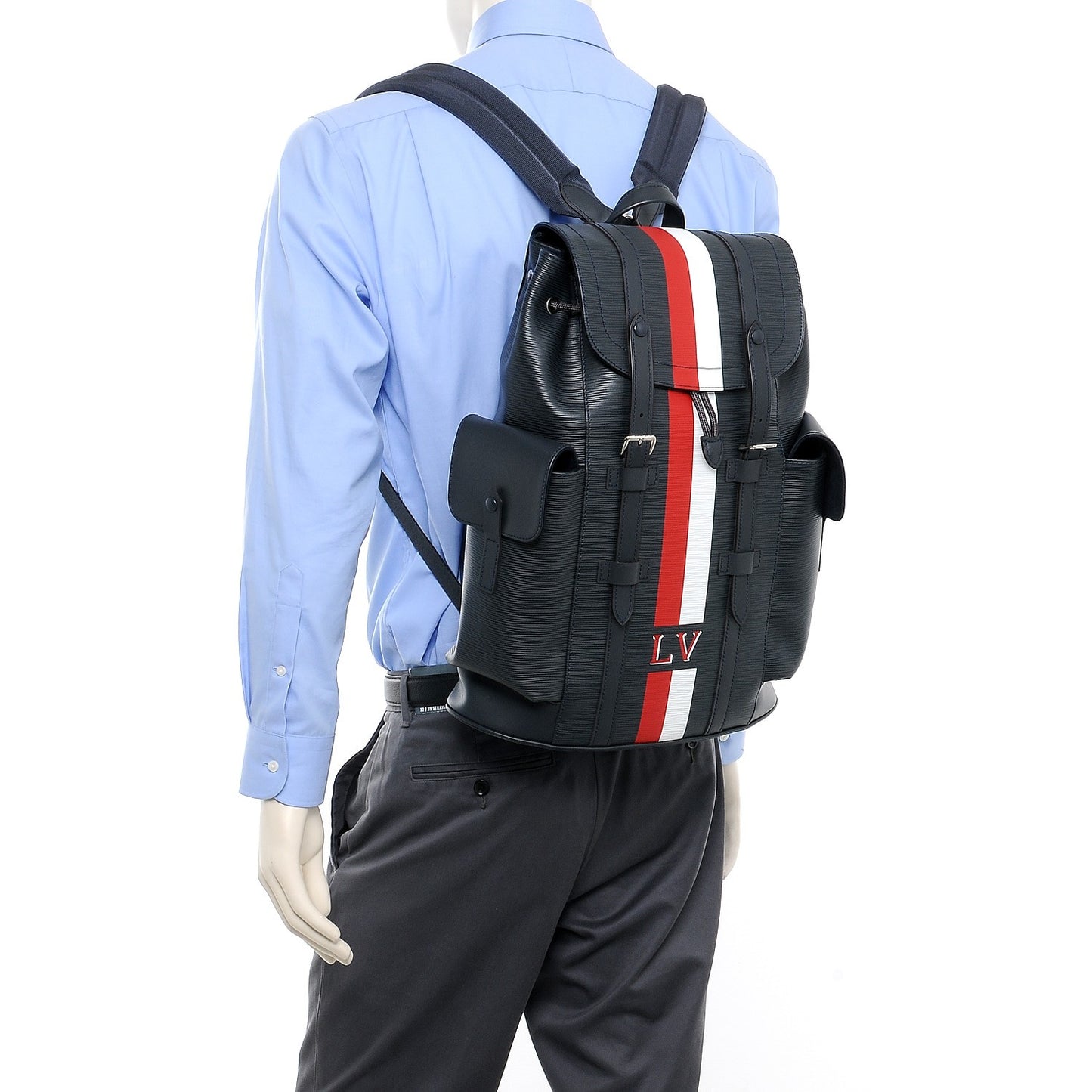 Epi Christopher Backpack Navy Stripes