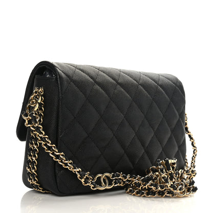 Chanel Caviar Quilted Small CC You Flap Black 3 of 9