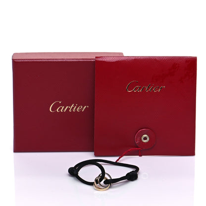 Cartier 18K Pink Yellow White Gold Trinity Adjustable Cord Bracelet Black 9 of 9