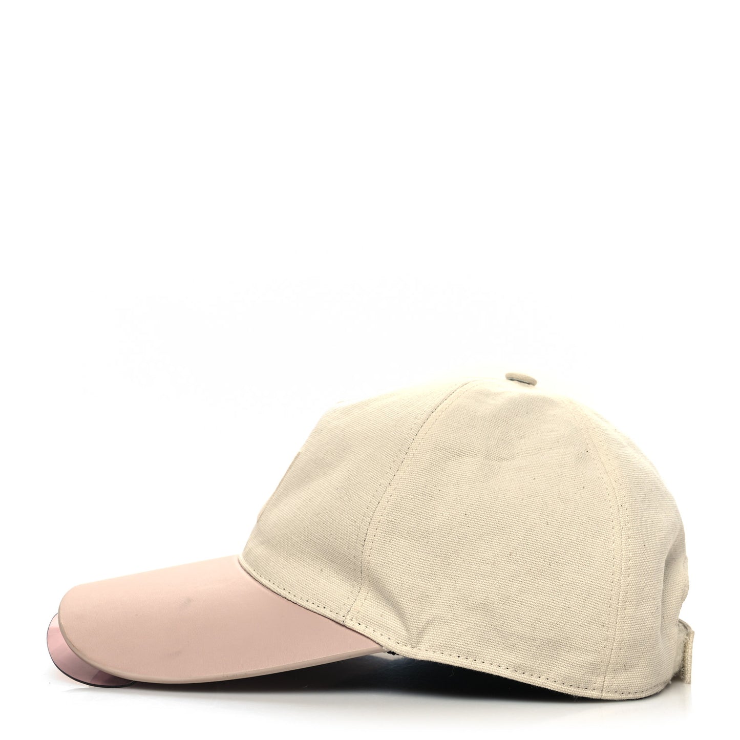 Cotton Calfskin Fs Fendi Eyecap Hat Beige