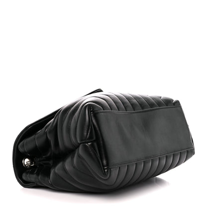 Saint Laurent Calfskin Y Quilted Monogram Medium Loulou Chain Satchel Black 4 of 11