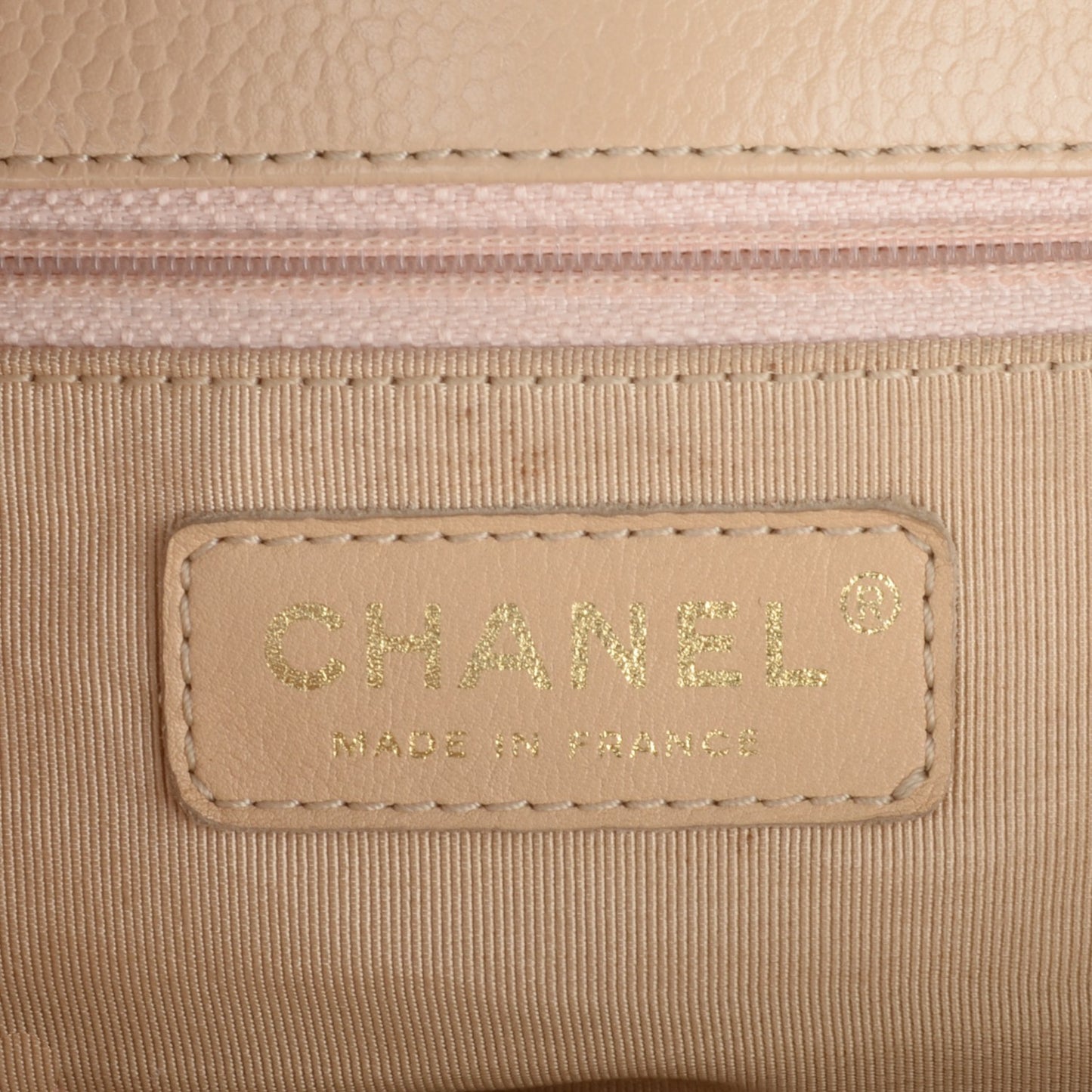 Caviar Quilted Petit Shopping Tote PST Beige Clair