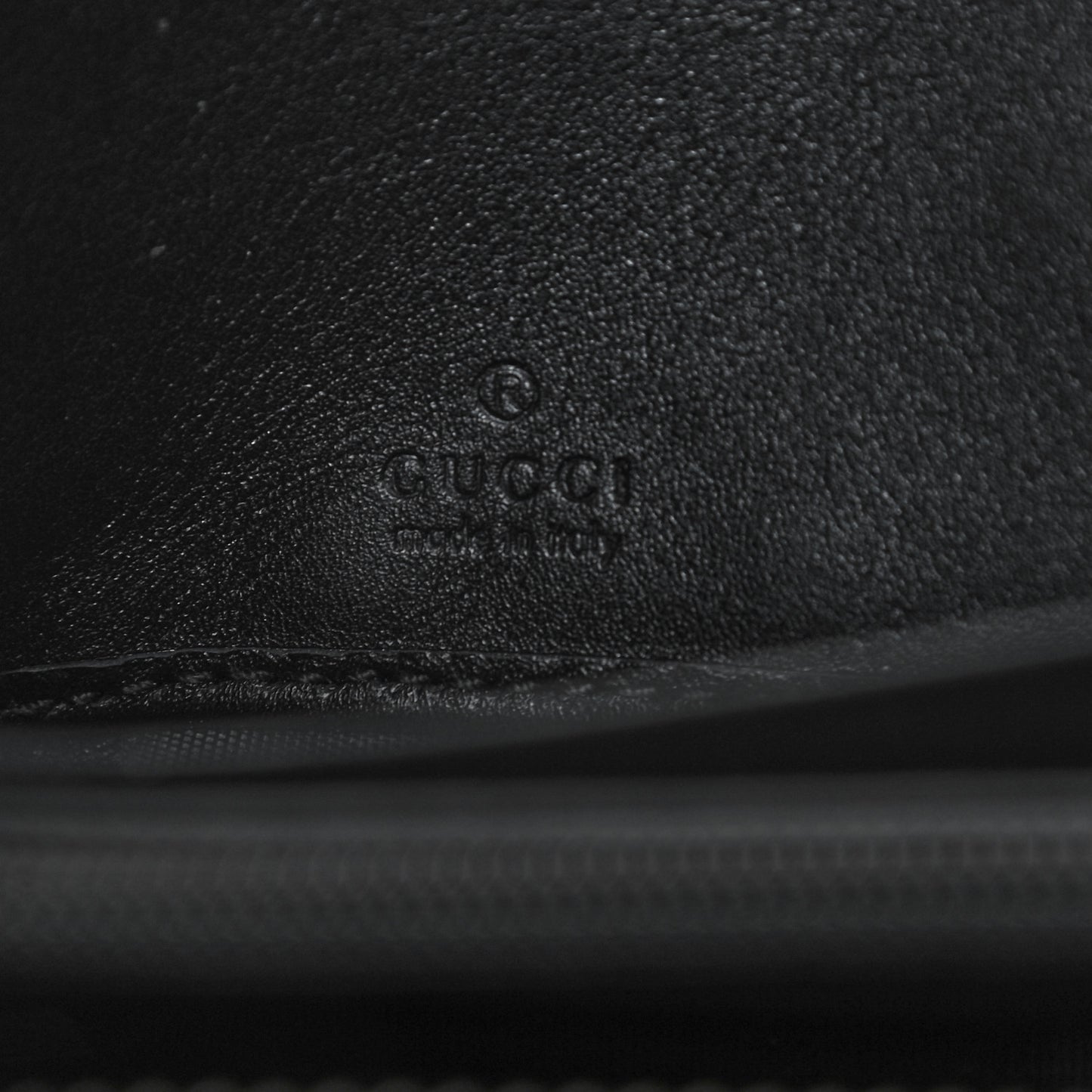 Calfskin Matelasse Pearly GG Marmont Zip Around Wallet Black