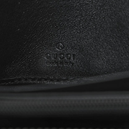 Gucci Calfskin Matelasse Pearly GG Marmont Zip Around Wallet Black 6 of 7