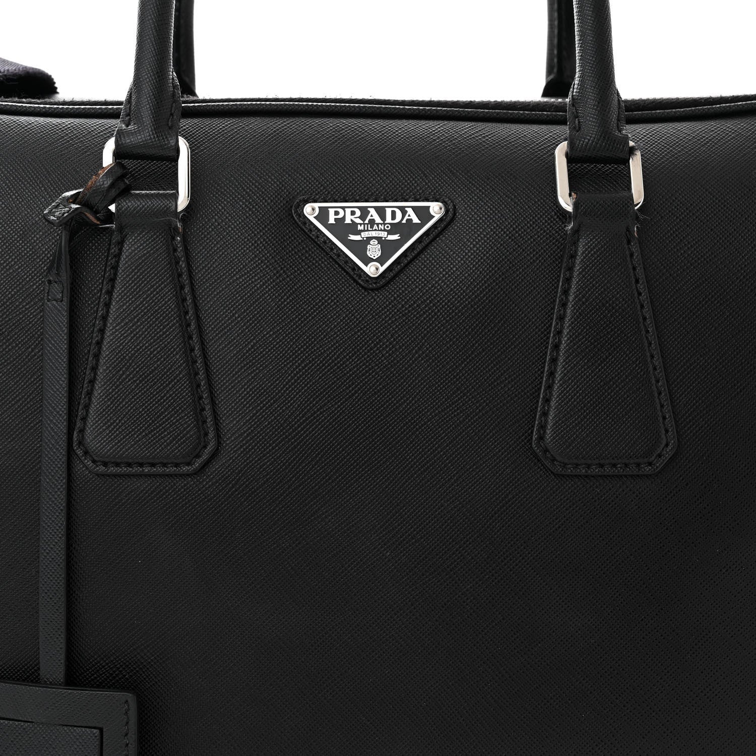 Prada Saffiano Travel Briefcase Black 11 of 22