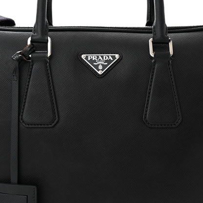Prada Saffiano Travel Briefcase Black 11 of 22
