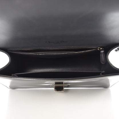 Christian Dior Metallic Patent Micro-Cannage Medium Diorama Flap Bag Graphite 5 of 14