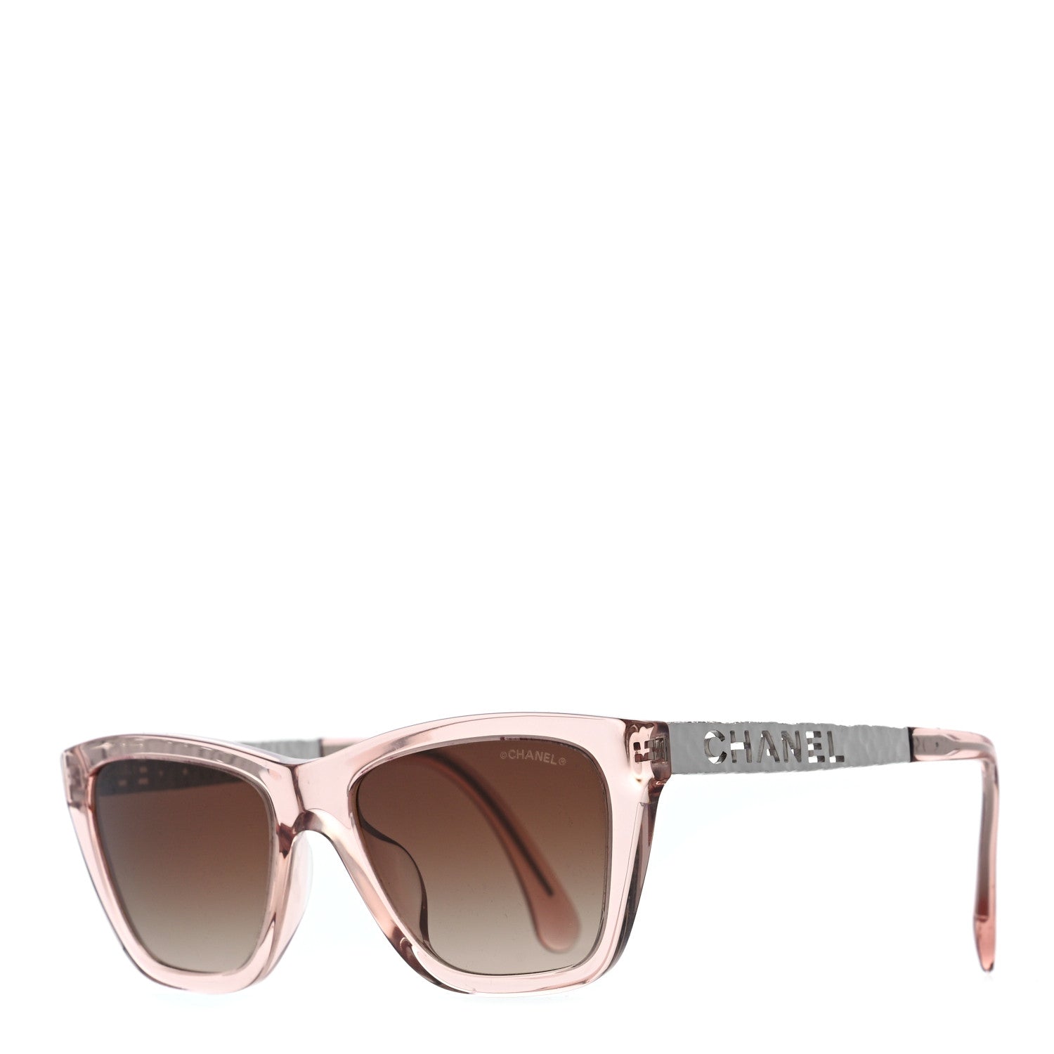 Chanel Acetate Metal Rectangle Sunglasses 5442-A Pink 1 of 7