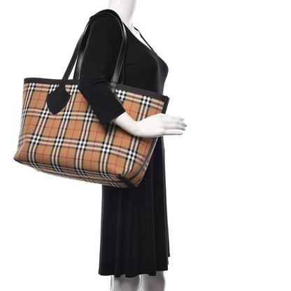 Burberry Vintage Check Medium The Giant Reversible Tote Antique Yellow Bright Red 2 of 18