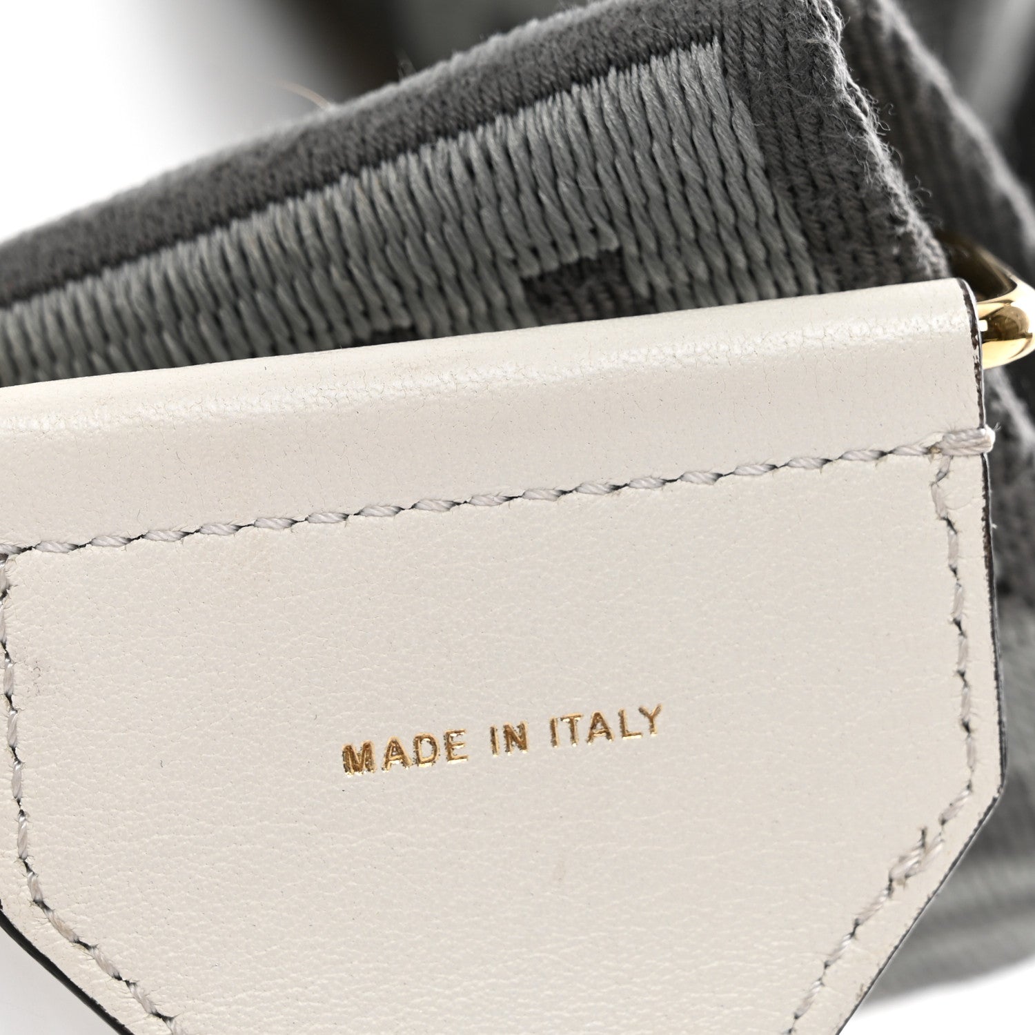 Fendi Ribbon Vitello Seta FF 1974 Adjustable Strap You Ardesia Pietra White Ice 5 of 6