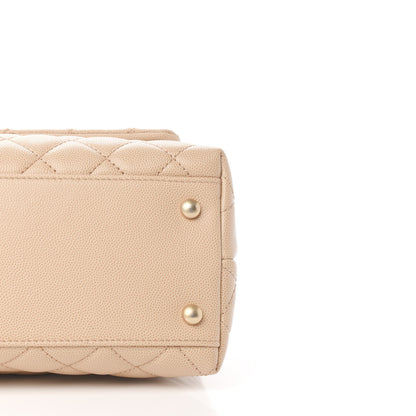 Chanel Caviar Lizard Embossed Quilted Small Coco Handle Flap Beige 11 of 13