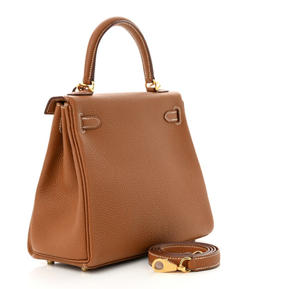 Hermes Togo Kelly Retourne 25 Gold 3 of 10