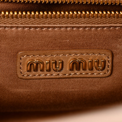 Miu Miu Nappa Matelasse Large Arcadie Top Handle Bag Caramel Caramel 6 of 11