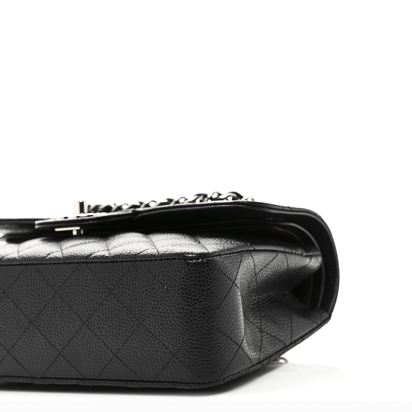 Caviar Quilted Small Double Flap Black