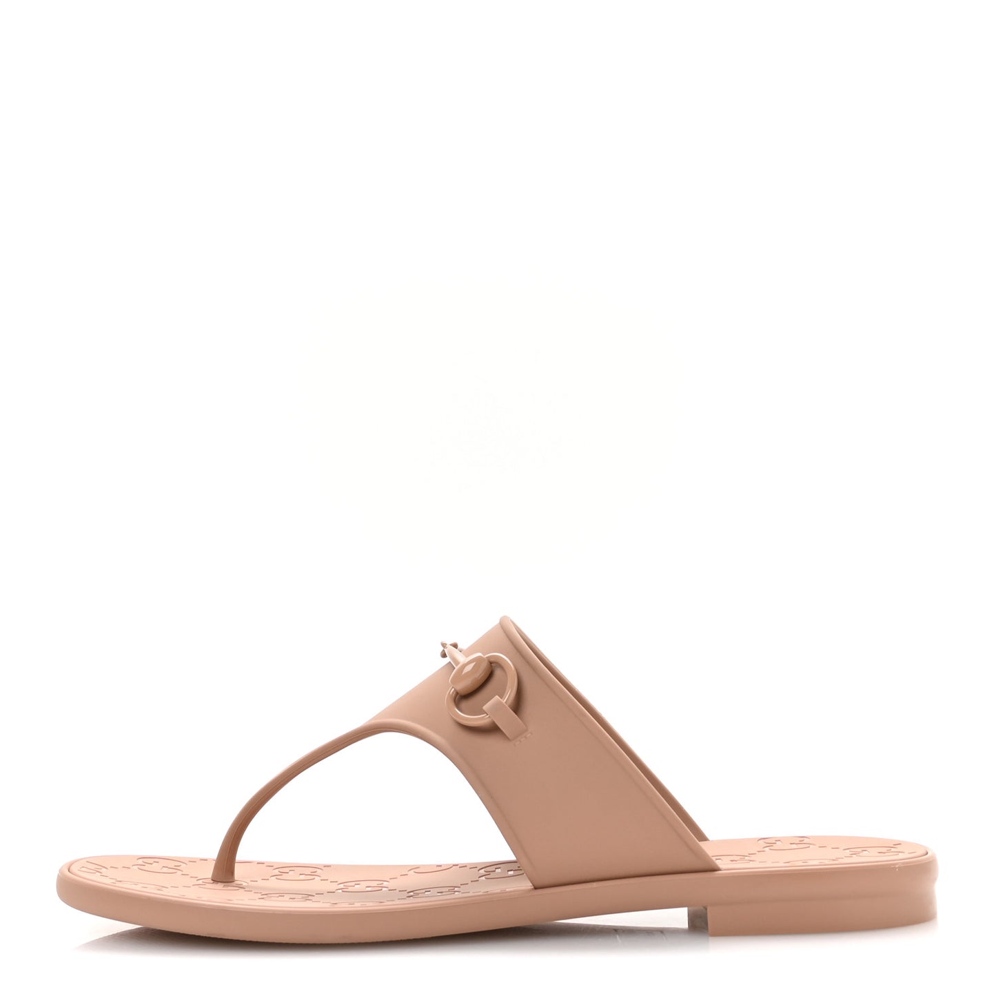Rubber Womens Horsebit Thong Sandals 40 Vintage Camel