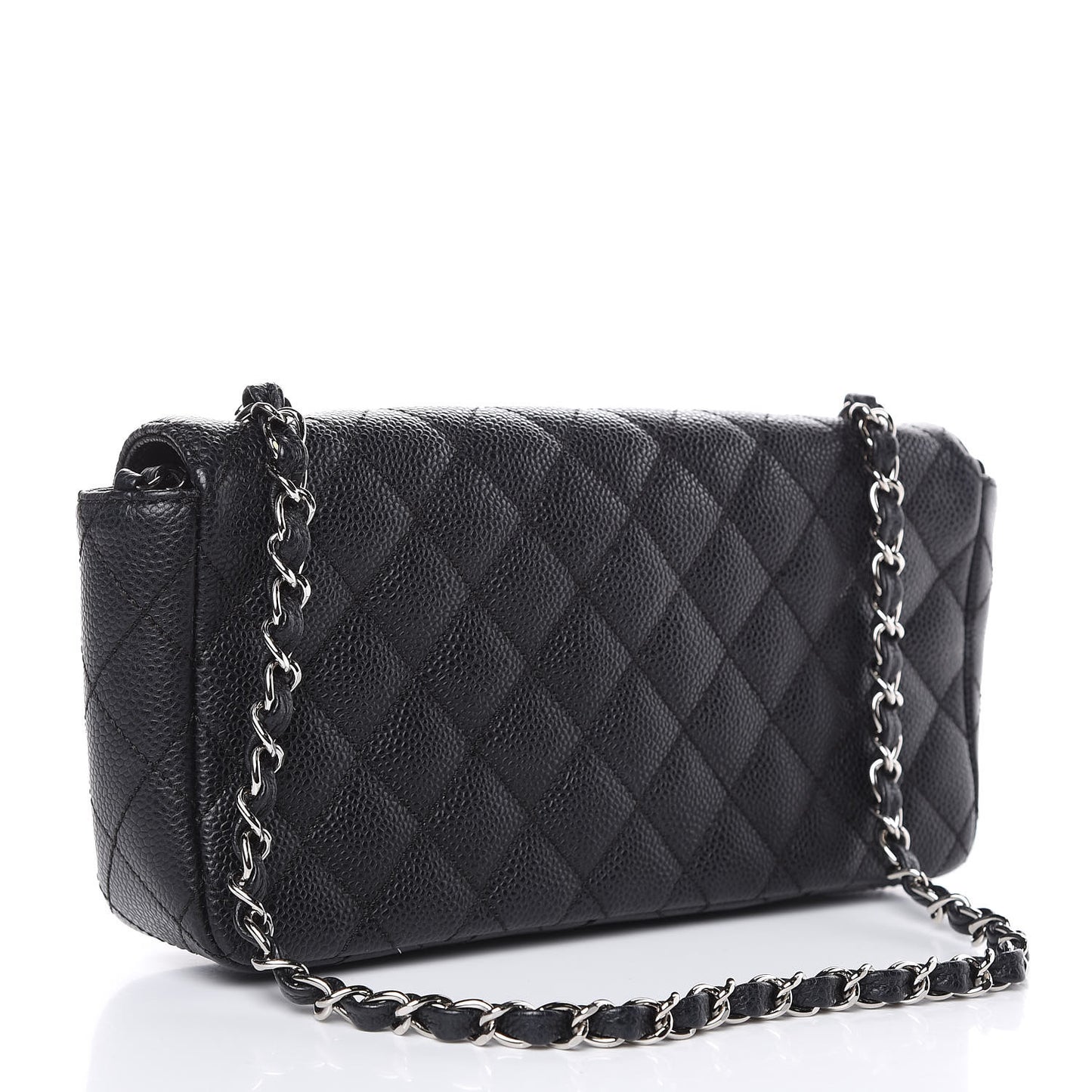 Caviar Quilted East West Flap Black