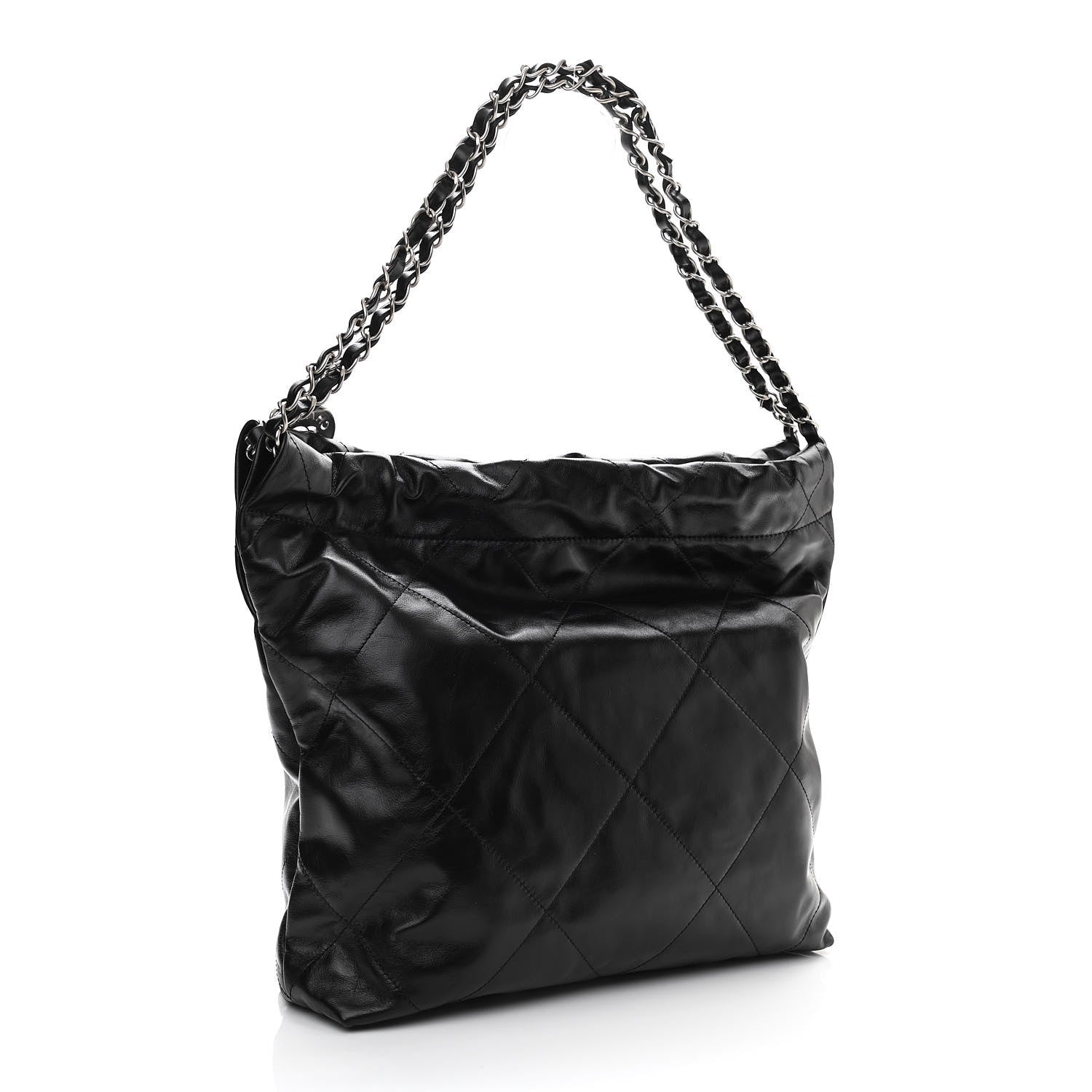 Chanel Shiny Calfskin Quilted Small Chanel 22 Black 3 of 11