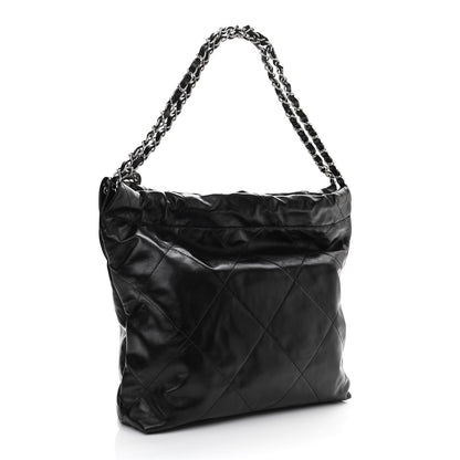 Chanel Shiny Calfskin Quilted Small Chanel 22 Black 3 of 11