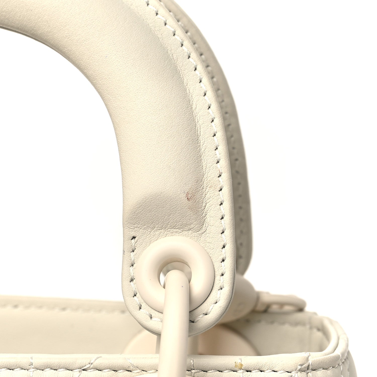 Christian Dior Ultra Matte Calfskin Cannage Mini Lady Dior White 11 of 11