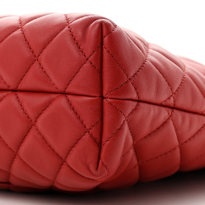 Chanel Lambskin Quilted Urban Delight Tote Red 10 of 12