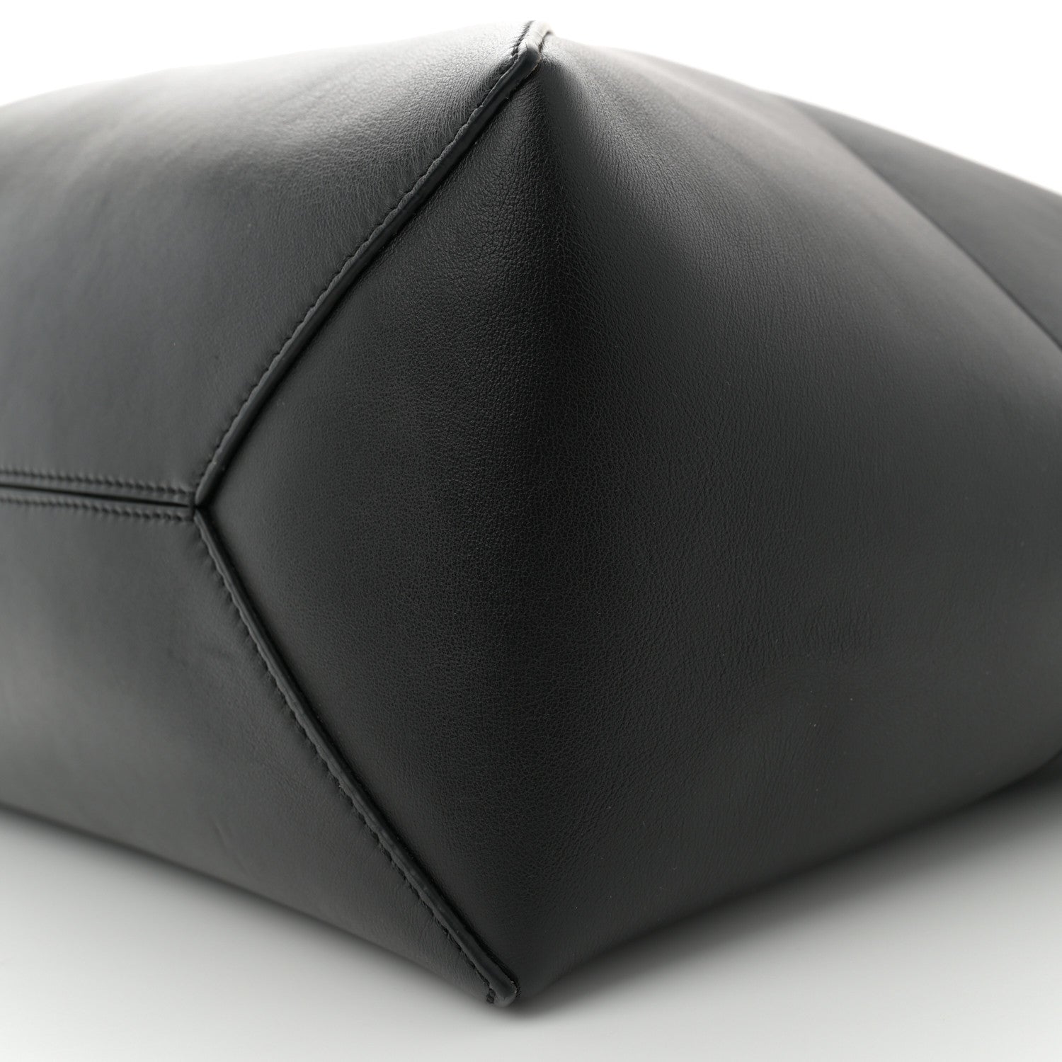 Loewe Shiny Calfskin Medium Puzzle Fold Tote Warm Desert Black 10 of 10