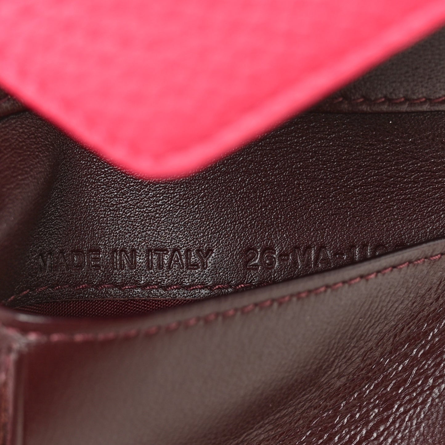 Bullcalf Diorissimo Envelope Wallet Rose Passion