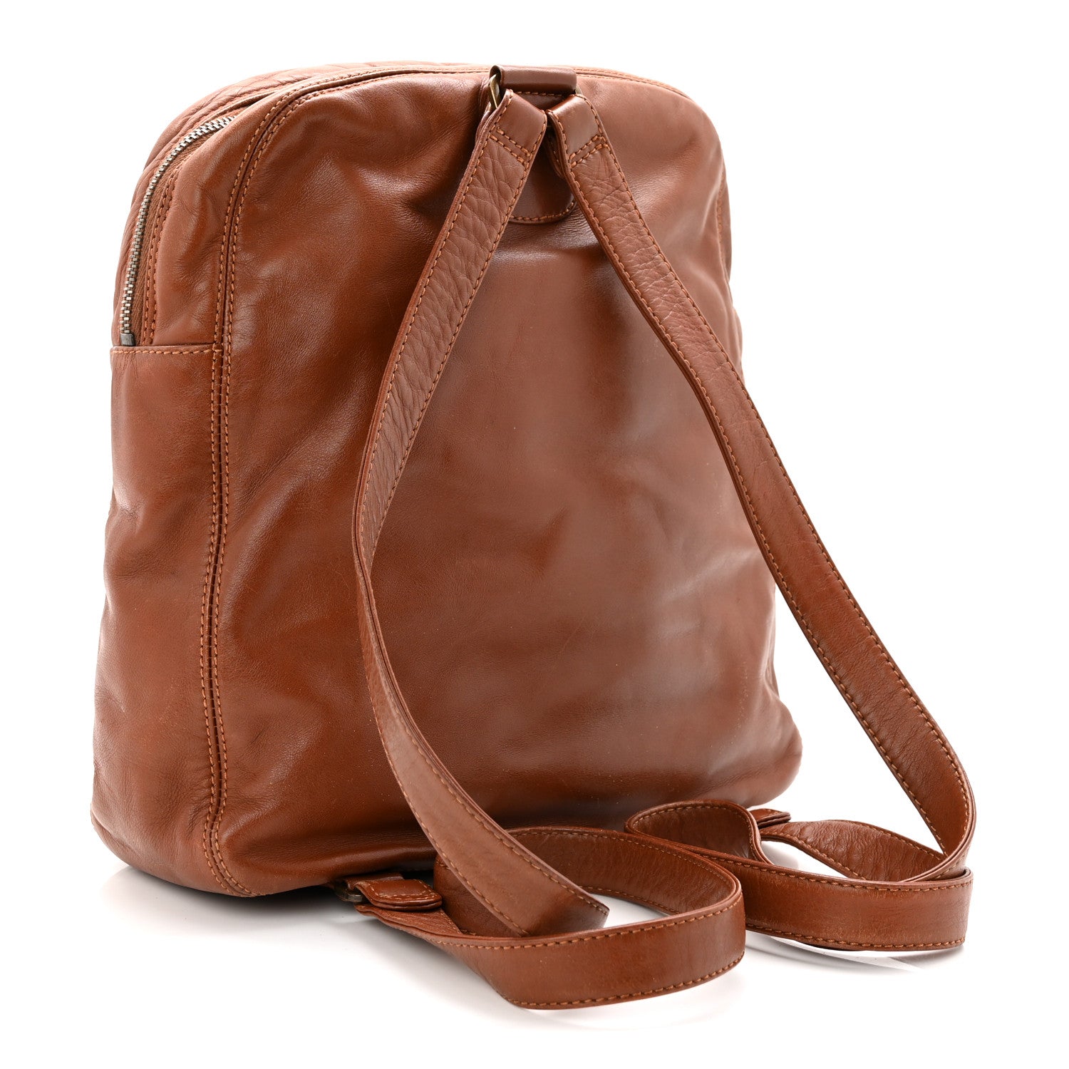Chanel Lambskin CC Stitched Backpack Tan 3 of 10