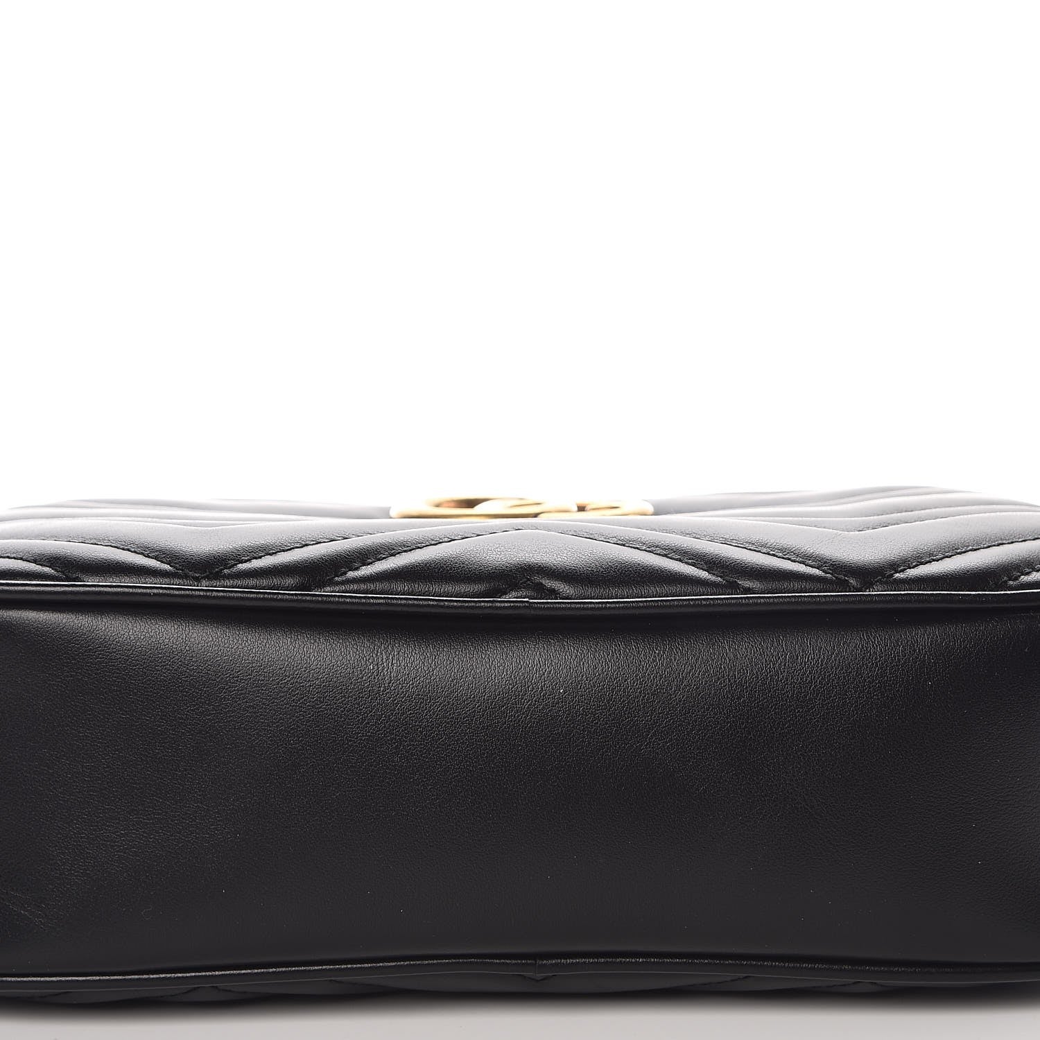 Gucci Calfskin Matelasse Small GG Marmont Chain Shoulder Bag Black 8 of 9