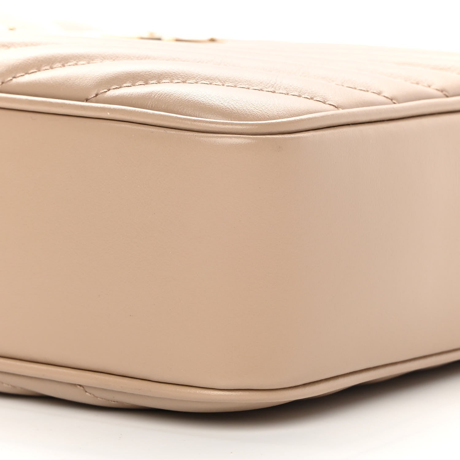 Saint Laurent Calfskin Matelasse Monogram Lou Camera Bag Dark Beige 10 of 11
