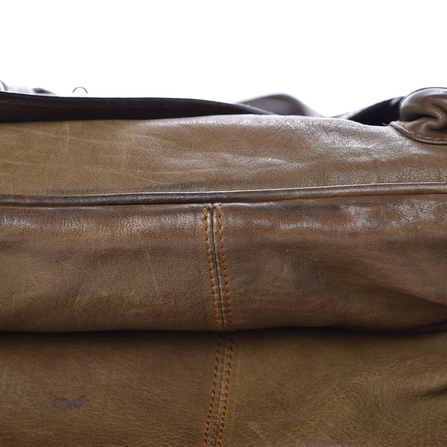 Calfskin Medium Gaucho Double Saddle Bag Green