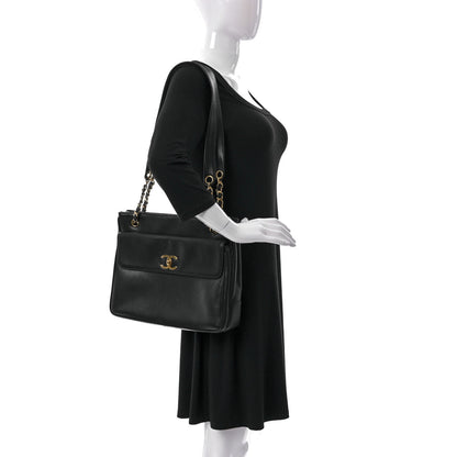 Chanel Lambskin Flap Shoulder Bag Black 2 of 11