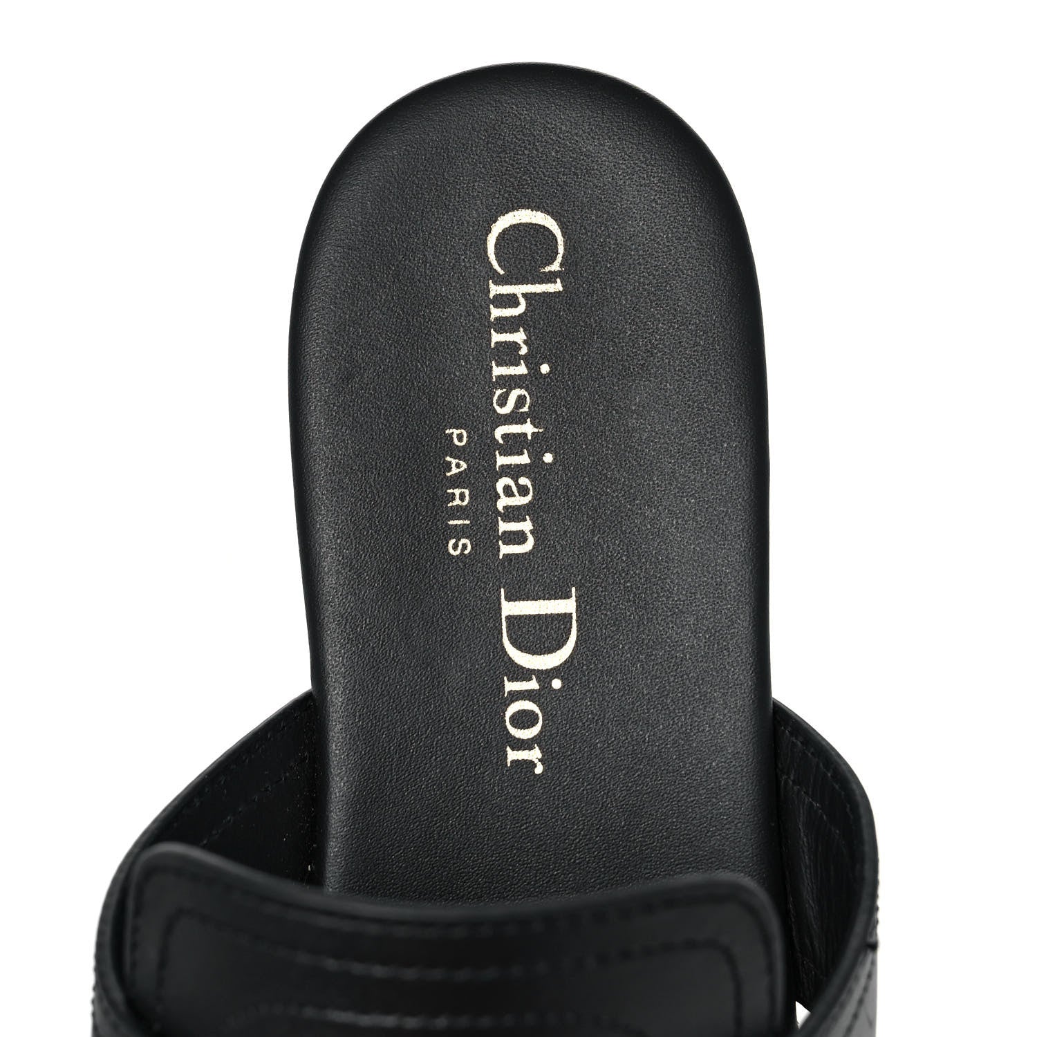 Christian Dior Calfskin 30 Montaigne Thong Sandals 36 Black 7 of 8