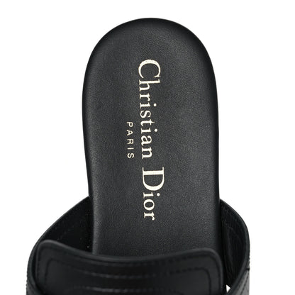 Christian Dior Calfskin 30 Montaigne Thong Sandals 36 Black 7 of 8