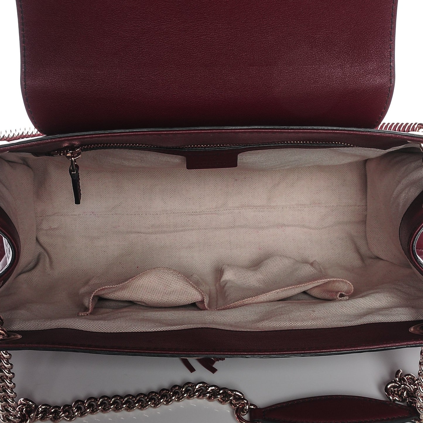 Soft Guccissima Large Emily Chain Shoulder Bag Classic Ruby