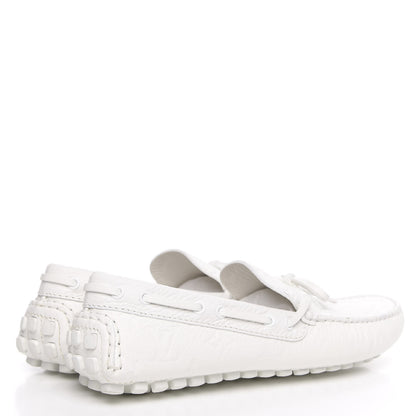 Louis Vuitton Empreinte Arizona Car Shoe Moccasin Loafers 7.5 White 4 of 8