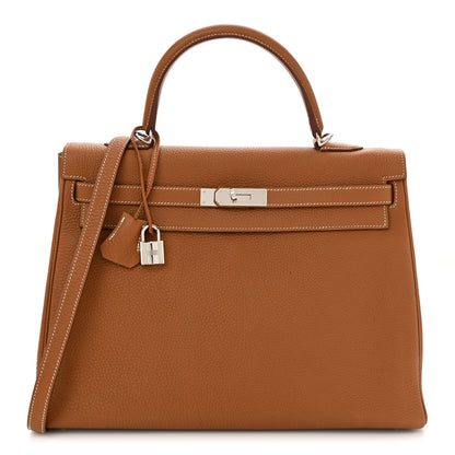Hermes Togo Kelly Retourne 35 Gold 1 of 10
