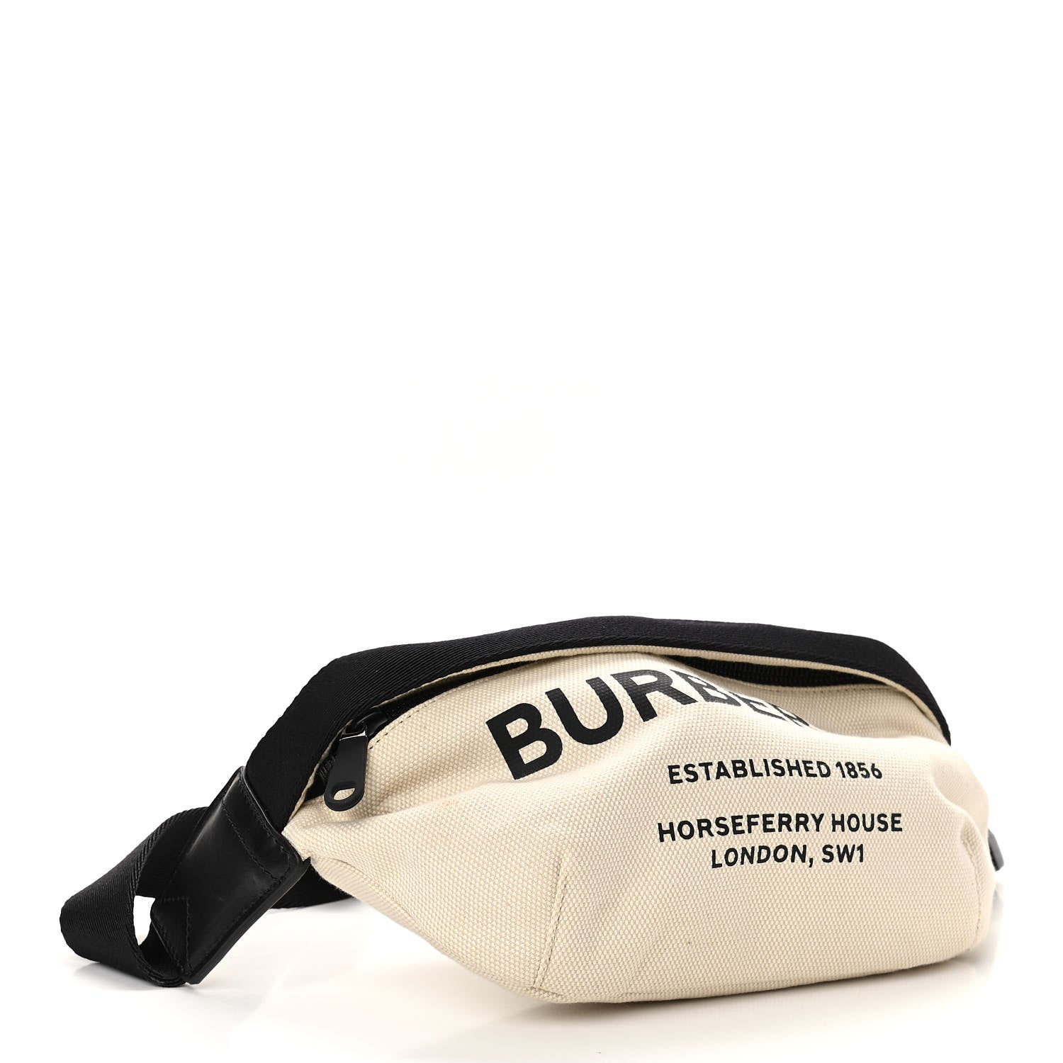 Burberry Canvas Horseferry Print Medium Sonny Bum Bag Natural Black 4 of 9