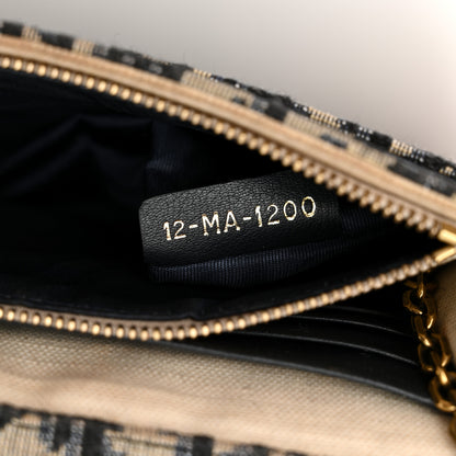Christian Dior Oblique Saddle Chain Pouch Blue 6 of 17