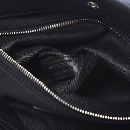 Saint Laurent Linen Calfskin Rive Gauche Tote Black 7 of 12